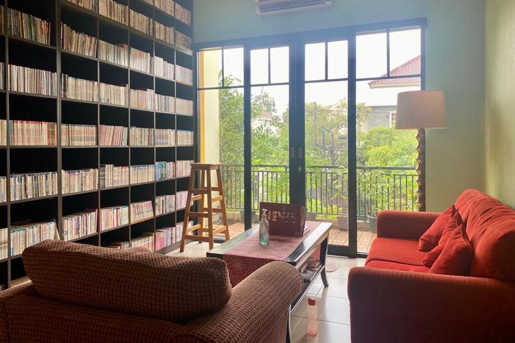 Lantai 2 perpustakaan Rimba Baca di Cilandak, Jakarta Selatan. 