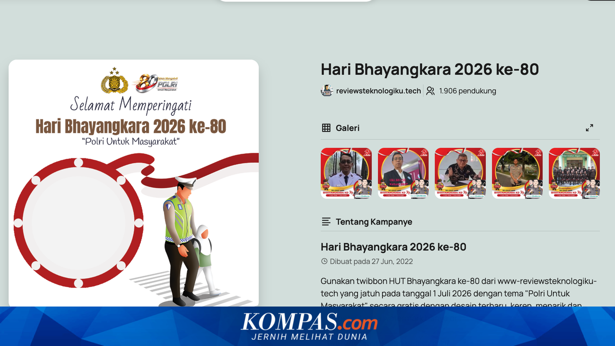 25 Link Twibbon Hari Bhayangkara ke-80 2026 untuk Status WhatsApp dan Instagram