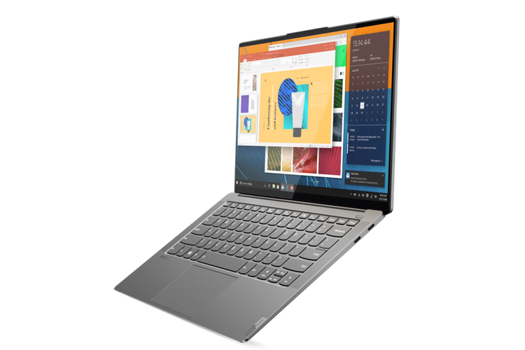 Laptop Lenovo Yoga S940 dengan fitur facial recognition dan biometric.