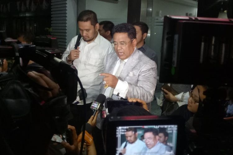 Pengacara Hotman Paris Hutapea di Polda Metro Jaya, Jakarta Selatan, Senin (26/8/2019).