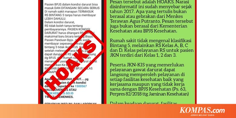 [HOAKS] Gebrakan Menteri Kesehatan yang Baru soal BPJS