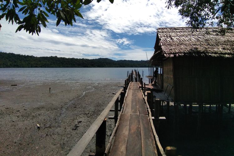 Pemandangan Aisandami Cottage di Teluk Wondama, Papua Barat.