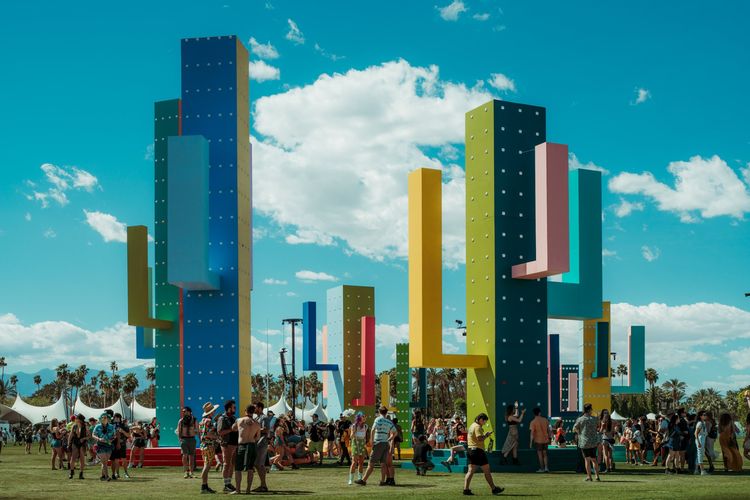 Festival musik dan seni Coachella di Indio, California, Amerika Serikat.