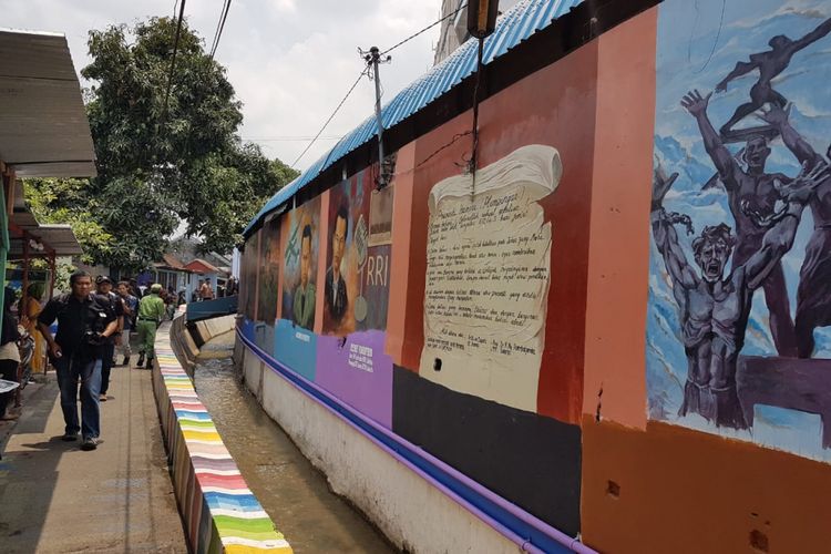 Kampung mural di Salatiga, Jawa Tengah, yang lagi ngehits dijadikan Kampung Wisata Pancuran, Kamis (1/11/2018).