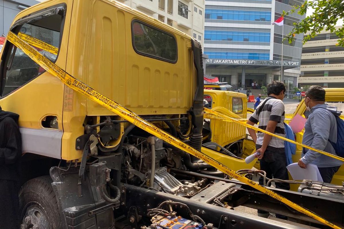 Truk colt diesel menjadi kendaraan incaran para pelaku pencurian yang kini telah ditahan di Mapolres Metro Jakarta Barat, Senin (4/9/2023). 
