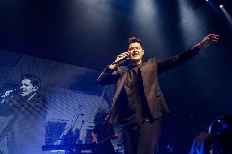 Penampilan grup band asal Irlandia The Script pada konser bertajuk Freedom Child di Jakarta, Selasa (10/4/2018). Konser tersebut merupakan promosi album terbaru yang berjudul Freedom Child, yang rilis September 2017.