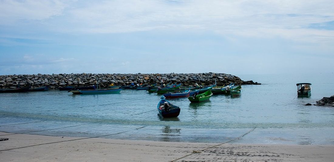 Pantai Matras, Kabupaten Bangka, Sabtu (7/3/2020).