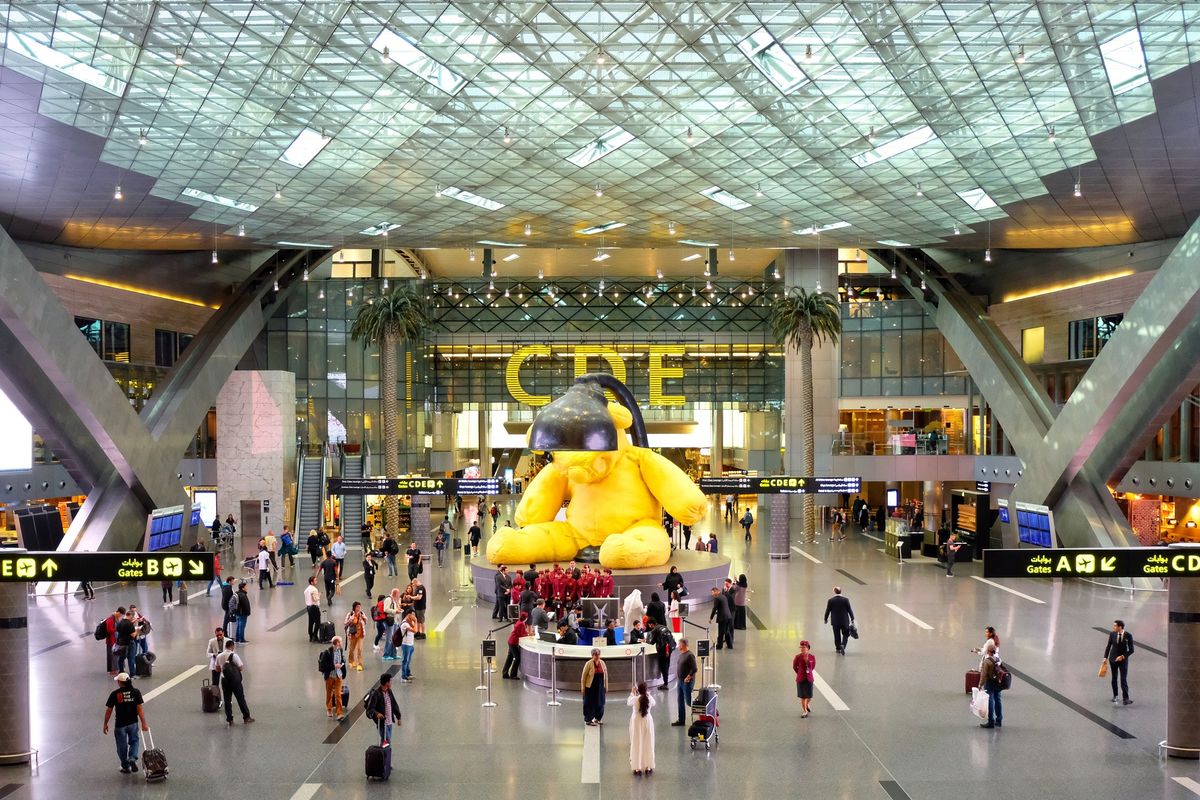 Ilustrasi Bandara Internasional Hamad di Doha, Qatar.