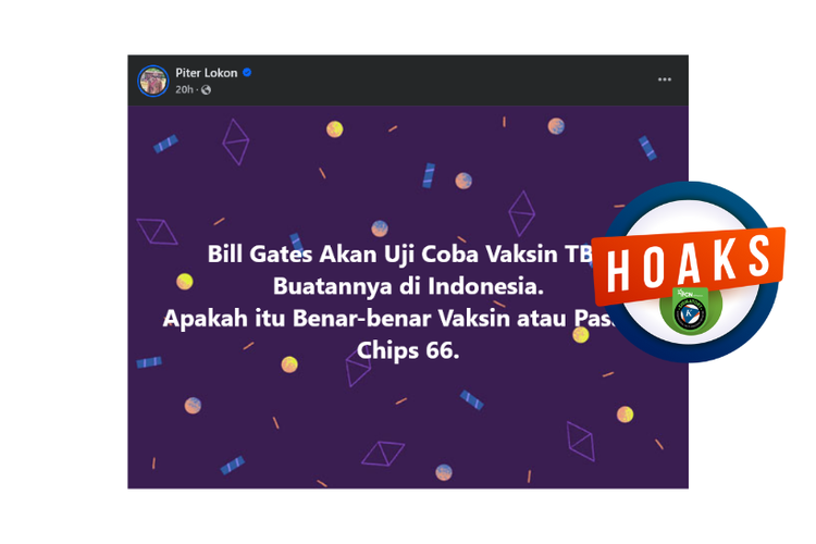 Hoaks, uji coba vaksin TBC adalah upaya pemasangan chip 666