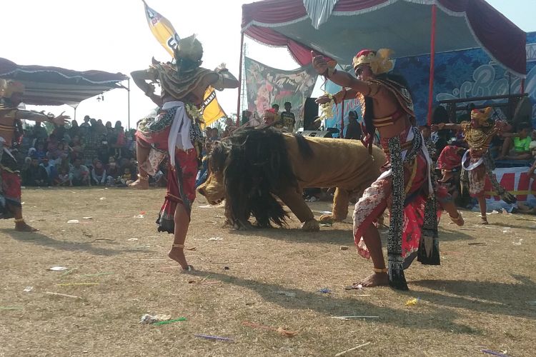 Kesenian Barongan yang bisa dijadikan aset untuk menarik wisatawan asing, Selasa (28/8/2018).