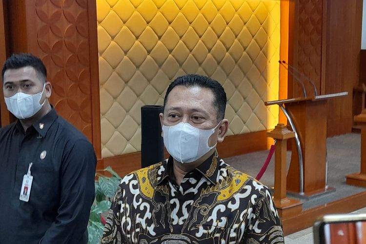 Ketua MPR Bambang Soesatyo di Kompleks Parlemen Senayan, Jakarta, Senin (15/8/2022).