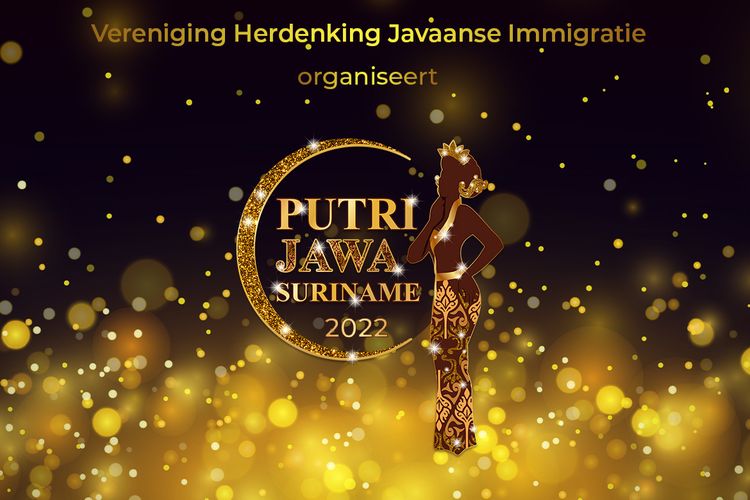 Logo kontes Putri Jawa Suriname 2022. Babak awal digelar pada 30 Juli dan finalnya bulan September.