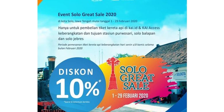 Dukung Solo Great Sale 2020 Pt Kai Berikan Diskon 10 Persen Tiket Kereta Api Halaman All Kompas 