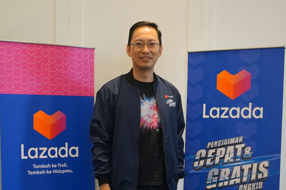 Direktur Eksekutif Lazada Indonesia, Ferry Kusnowo, dalam acara Halalbihalal Lazada, Selasa (16/5/2023) di Jakarta.