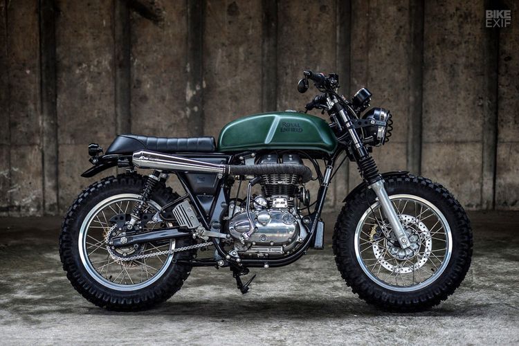 Royal Enfield Continental GT bergaya scrambler garapan K-Speed