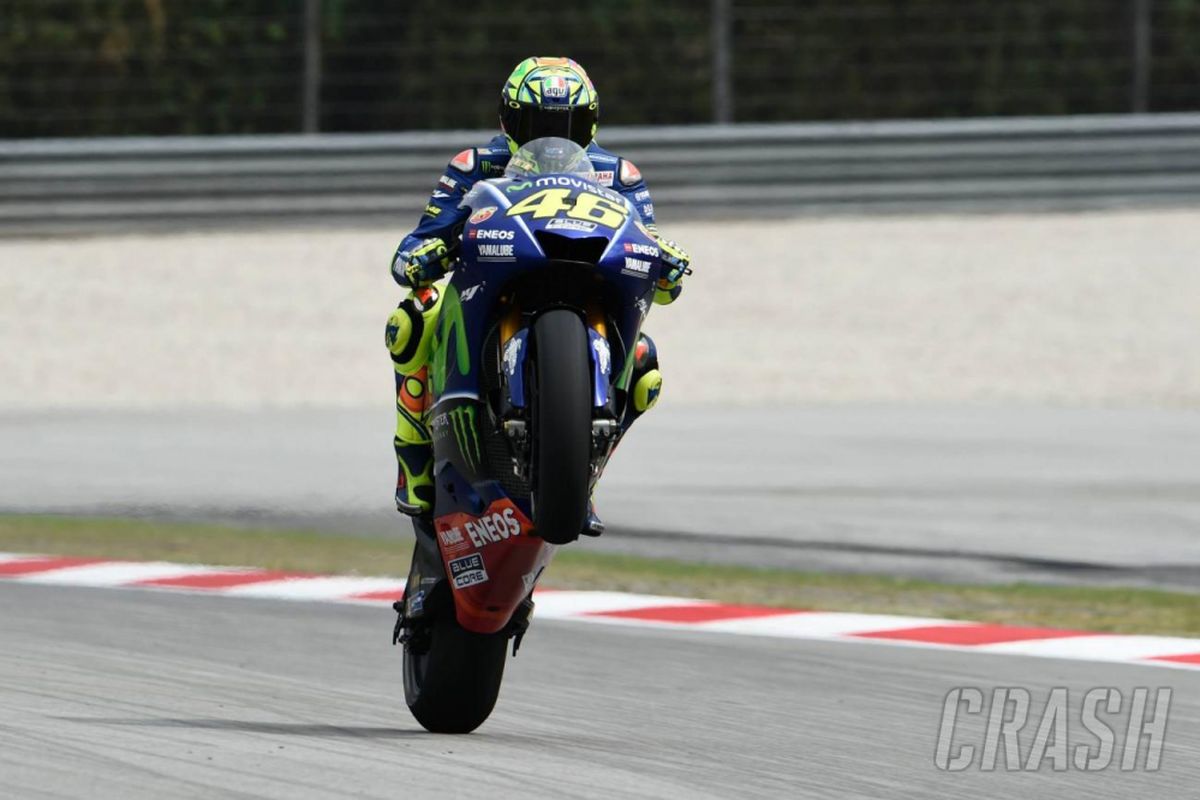 Valentino Rossi di Sirkuit Sepang, Malaysia, Sabtu (28/10/2017).