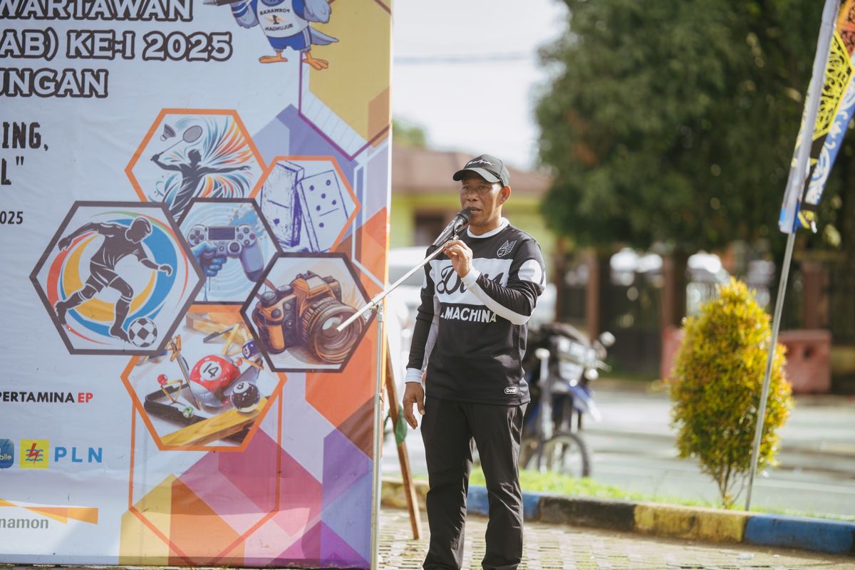 Bupati Bulungan Syarwani membuka perhelatan akbar Pekan Olahraga Wartawan Kabupaten (Porwakab) Bulungan I 2025 di Kawasan Tugu Cinta Damai, Tanjung Selor, Minggu (2/11/2025).