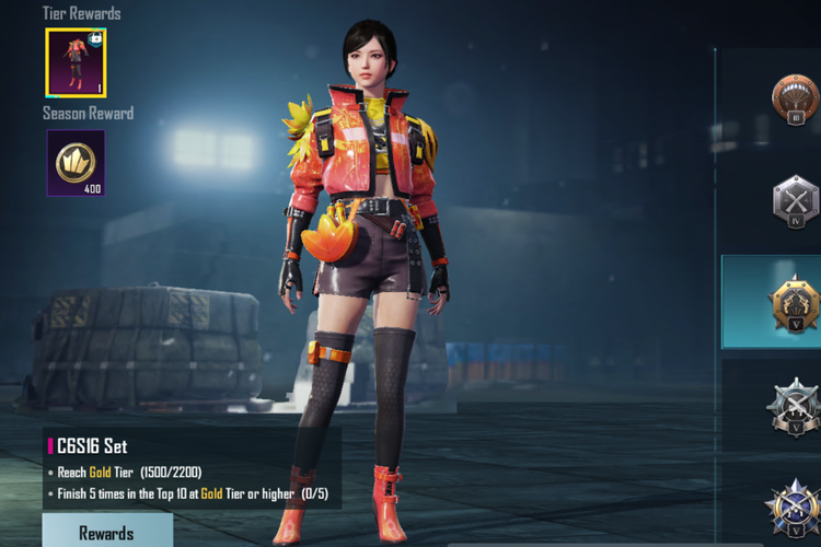 Skin PUBG Mobile Gratis dari Push Rank Season C6S16