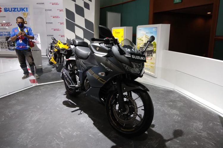 Suzuki Gixxer 250SF tampil di Jakarta Auto Week 2022 yang digelar pada 12-20 Maret di Jakarta Convention Center, Senayan, Jakarta Pusat.