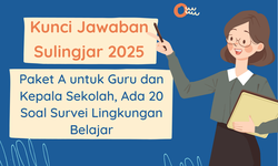 Kunci Jawaban Sulingjar SD 2025 Paket A untuk Guru dan Kepala Sekolah, Ada 20 Soal Survei Lingkungan Belajar