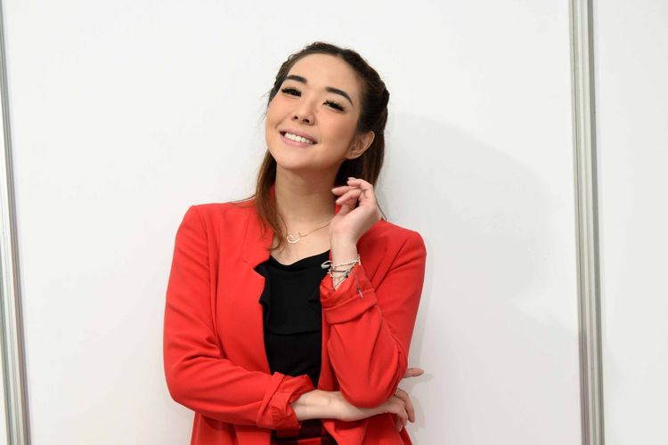 Penyanyi yang juga artis peran Gisel Anastasia saat ditemui di kawasan Rasuna Said, Kuningan, Jakarta Selatan, Selasa (7/5/2019).