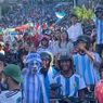 Argentina Menang, Ribuan Pendukung di Ambon Konvoi, Polisi Kewalahan