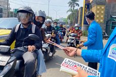 Gabungan Mahasiswa Bagikan Selebaran di Depan Kampus UIN, Isinya Tolak Politik Dinasti