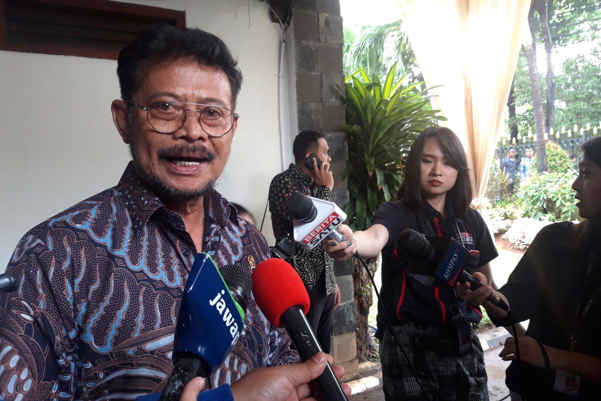 Menteri Pertanian Syahrul Yasin Limpo di Jakarta, Rabu (25/12/2019).