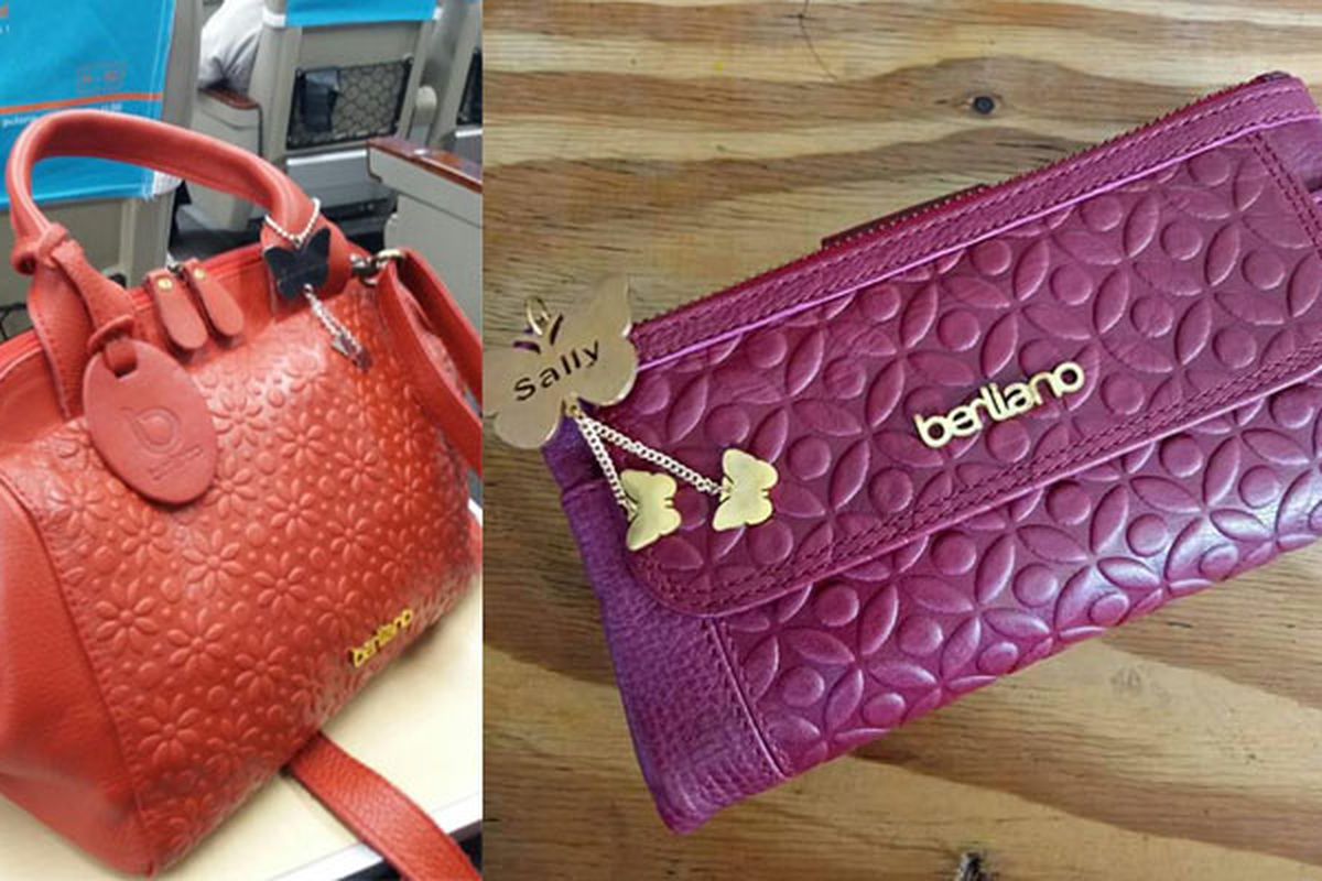 Tas dan dompet kulit motif batik Berliano