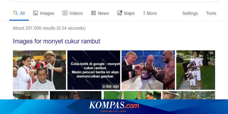 Ketik Monyet Cukur Rambut Di Google Muncul Gambar Jokowi Jangan Gusar Halaman All Kompas Com Selain desain yang trendy dan modis. ketik monyet cukur rambut di google