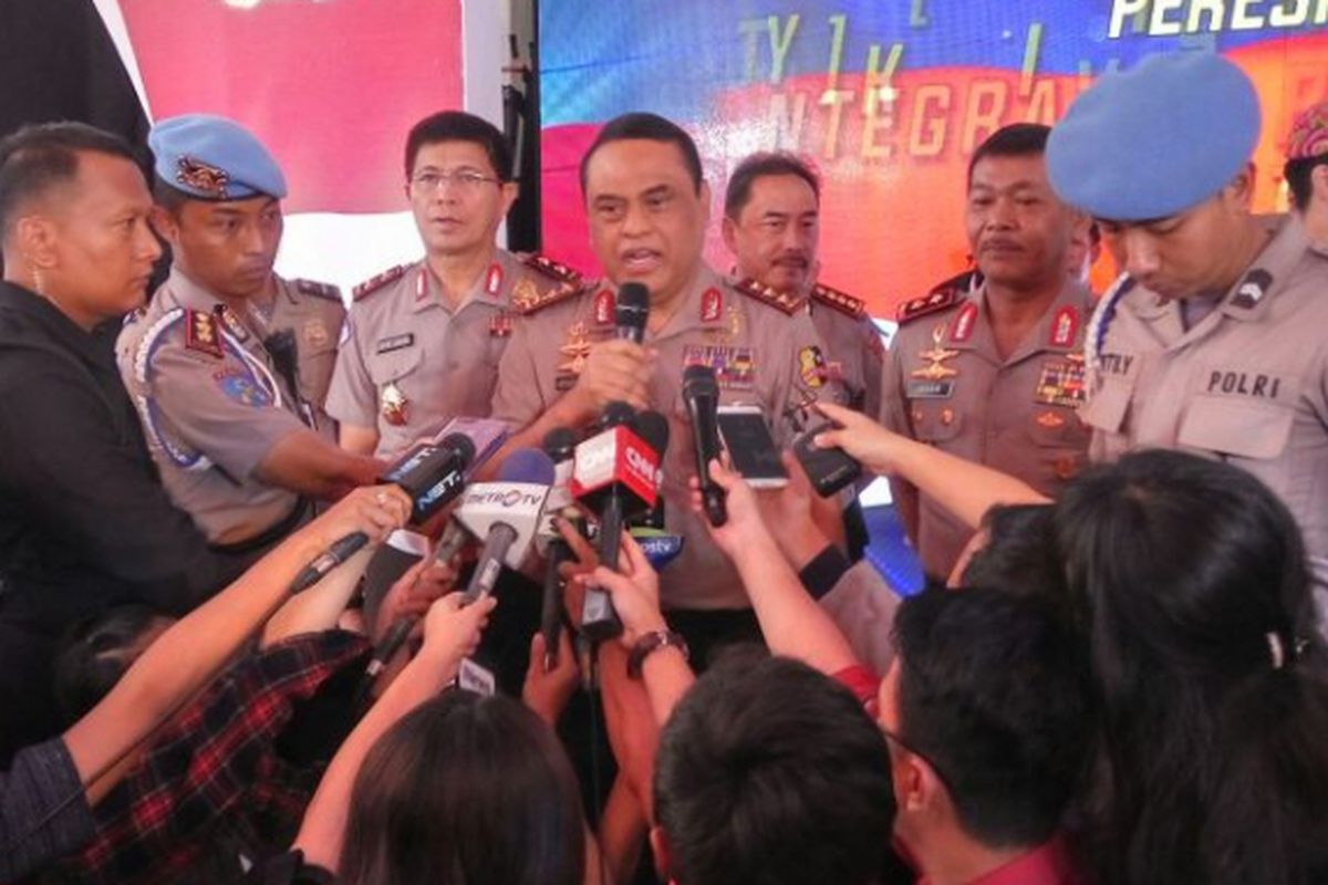 Wakil Kepala Polri Komjen Syafrudin di Mapolda Metro Jaya, Senin (13/11/2017). 