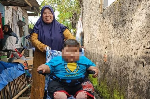 Kisah Bayi 27 Kg di Bekasi, Belum Bisa Berjalan meski Berusia 16 Bulan, Muat Kenakan Baju Sang Ayah