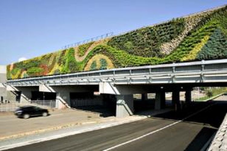 Dinding hijau seluas lebih dari 900 meter persegi ini memecahkan rekor karya instalasi di Amerika Utara.