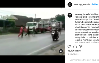 Jangan Halangi Jalan Truk, Ingat Truk Tidak Bisa Berhenti Mendadak