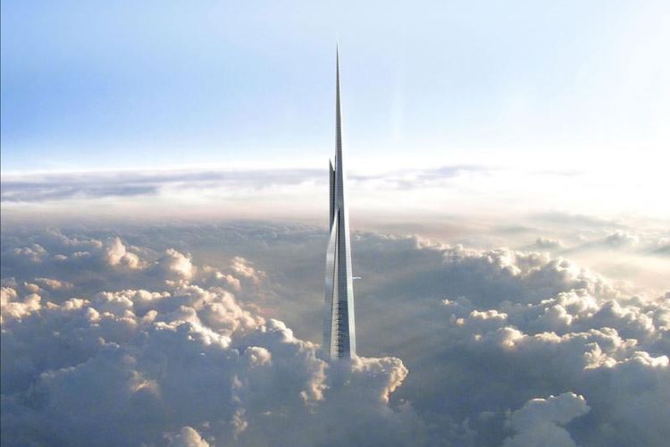 Jeddah Tower di Arab Saudi, calon gedung tertinggi di dunia.