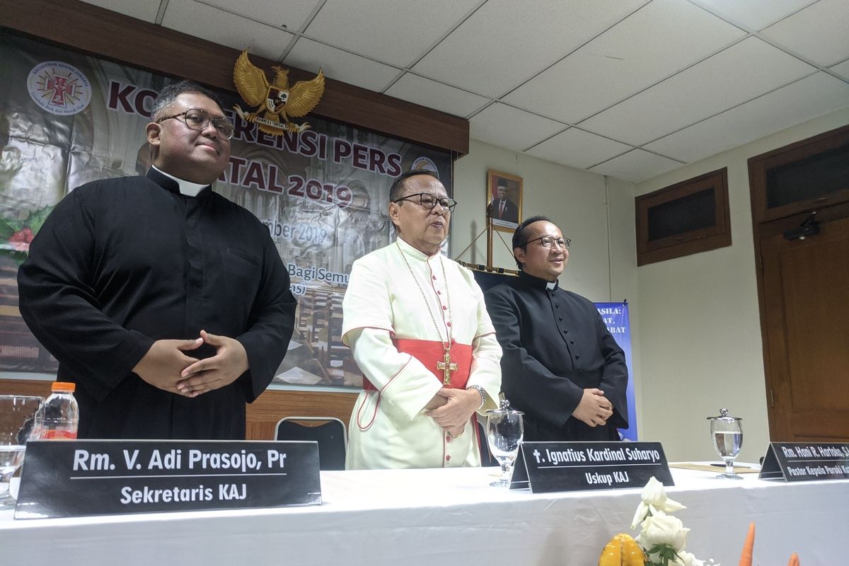 Konferensi pers di Gereja Katedral di hari Natal, Rabu (25/12/2019)