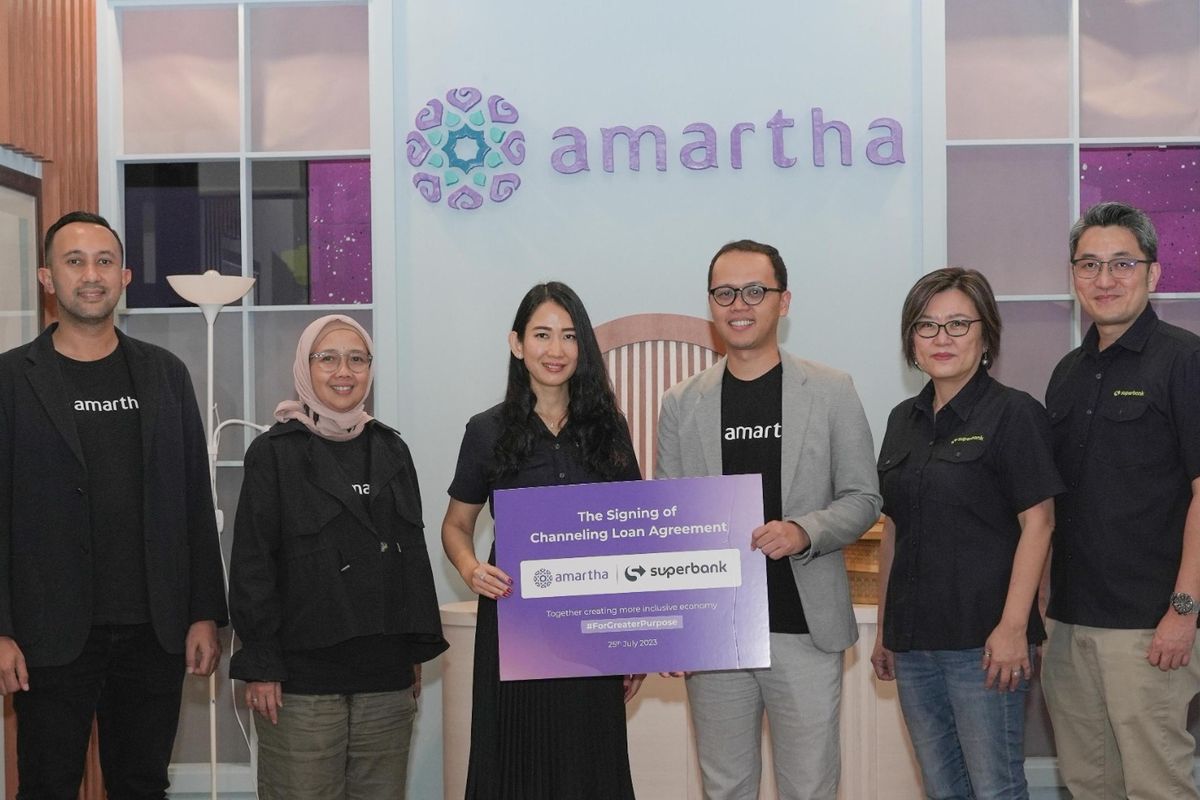 PT Super Bank Indonesia (Superbank) menggandeng fintech lending PT Amartha Mikro Fintek (Amartha) menyediakan pinjaman modal kerja yang diperlukan pengusaha mikro.