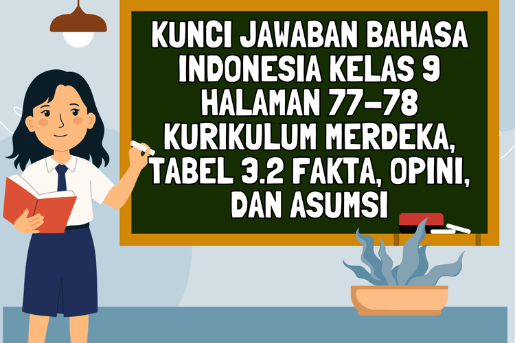 Kunci Jawaban Bahasa Indonesia Kelas 9 Halaman 77-78 Kurikulum Merdeka, Tabel 3.2 Fakta, Opini, dan Asumsi