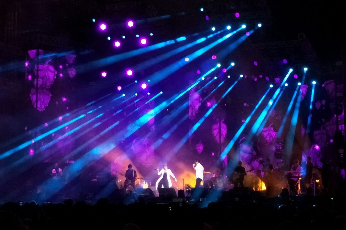 Maliq & DEssentials tampil di Soundrenaline 2019 di Garuda Wisnu Kencana, Bali, Sabtu (7/9/2019).