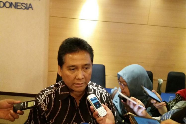 Ketua Umum Apindo, Hariyadi Sukamdani di Gedung Permata Kuningan, Jakarta, Rabu (5/12/2017). 