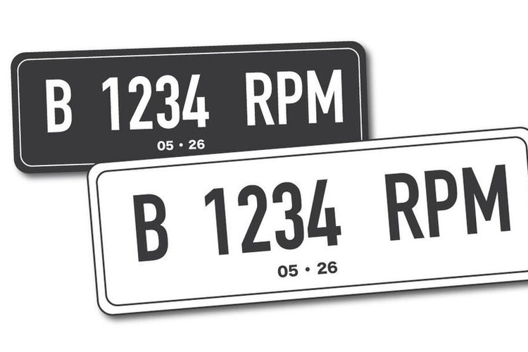 Ilustrasi plat nomor kendaraan bermotor