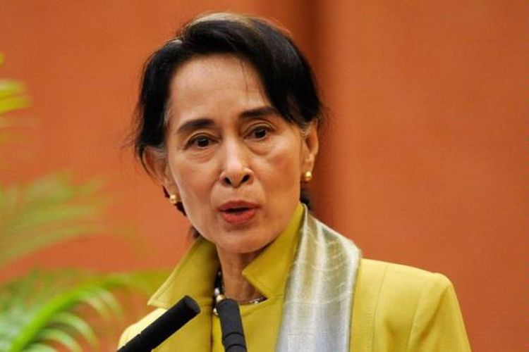 Pemimpin pro-demokrasi Myanmar, Aung San Suu Kyi.