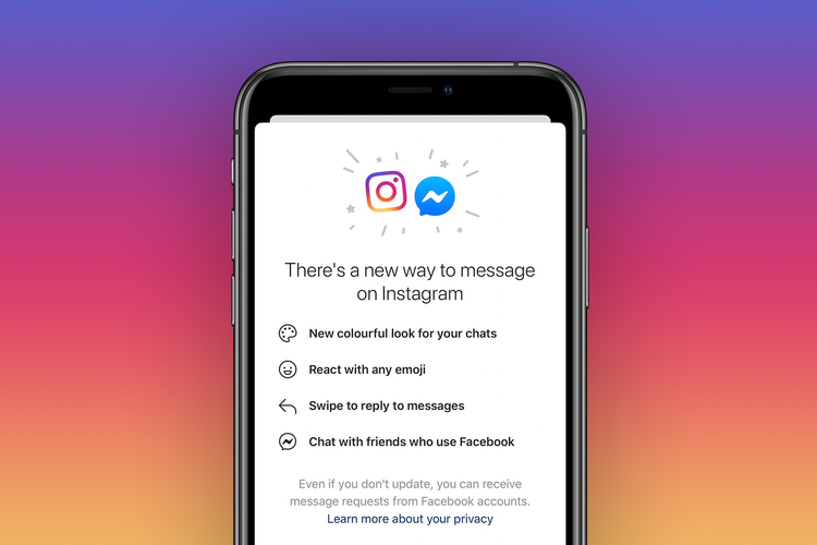 integrasi antara Instagram dengan Facebook Messenger