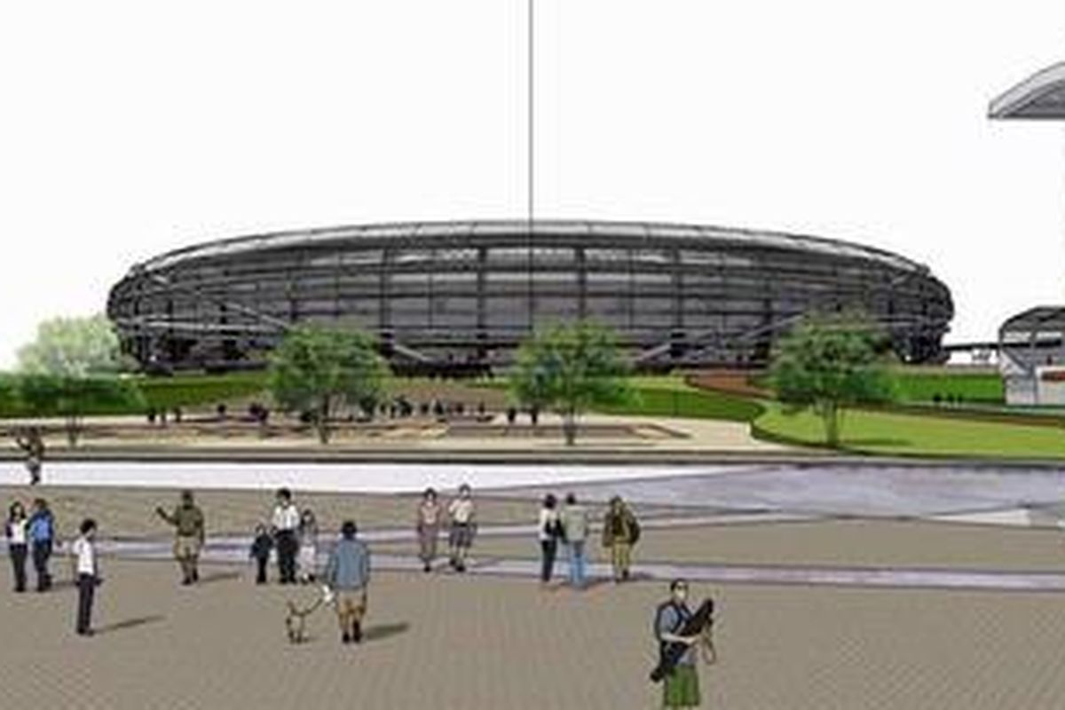 Rancangan Stadion Internasional Jakarta yang dibuat oleh PT Pandega Desain Weharima selaku pemenang sayembara desain stadion tersebut. Stadion ini direncanakan akan dibangun Taman BMW (Bersih-Manusiawi-Berwibawa) Sunter, Jakarta Utara.