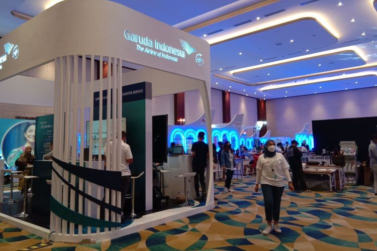 Suasana Garuda Indonesia Travel Fair (GATF) 2021.