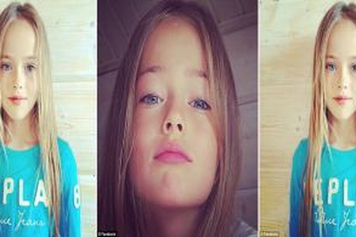 Kristina Pimenova yang baru berusia sembilan tahun ini telah meraih sukses sebagai model cilik. 