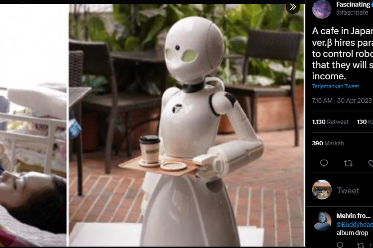 DAWN Avatar Robot Cafe di Jepang pekerjakan robot yang digerakkan penyandang disabilitas sebagai pelayan.