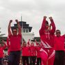 Ridwan Kamil dan Iwan Bule Berbaju Merah, Ikuti Senam Sicita PDI-P di Depan Gedung Sate