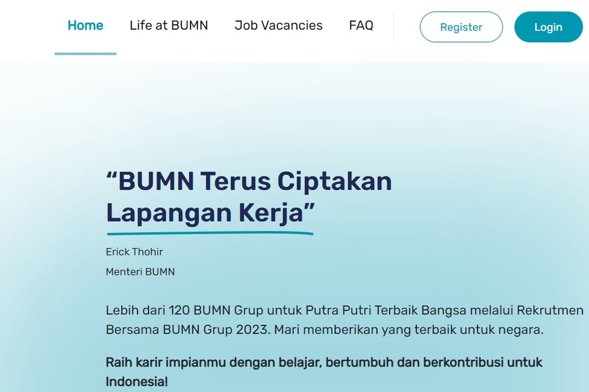 Cara mendaftar Rekrutmen Bersama BUMN 2023 serta syarat dokumen yang perlu disiapkan calon pelamar