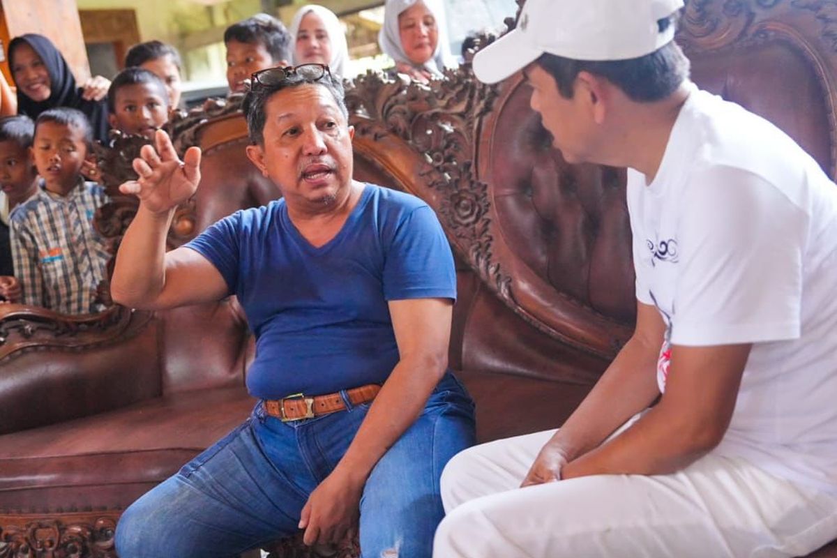 Caleg DPRD Kabupaten Subang, Ahmad Rizal, bertemu Wakil Ketua Dewan Pembina Partai Gerindra, Dedi Mulyadi.